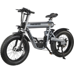 MotoTec Roadster 48v 500w Lithium Electric Bicycle Grey