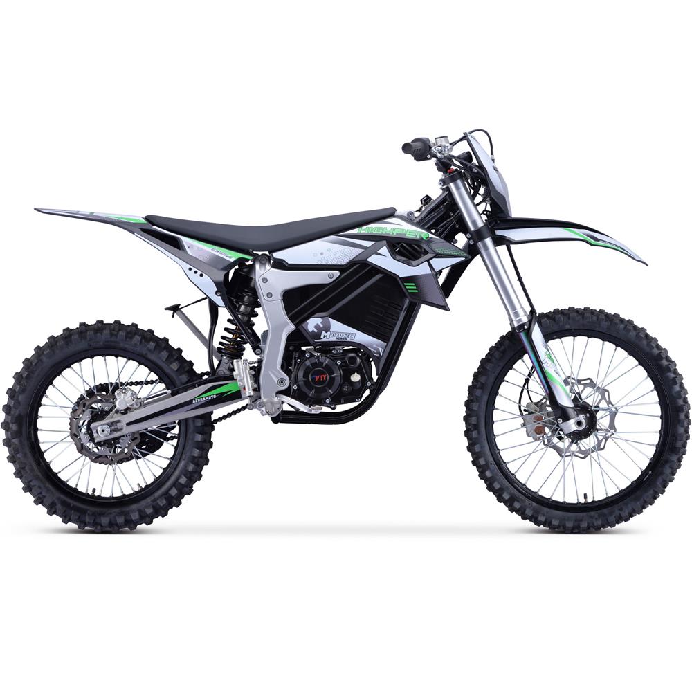 MotoTec Venom 72v 3000w Electric Dirt Bike White