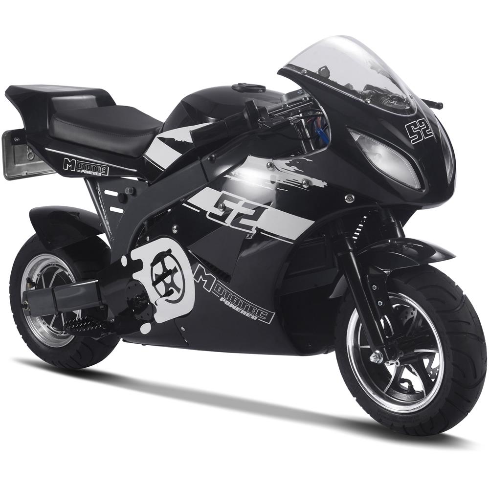 MotoTec 1000w 48v Electric Superbike Black